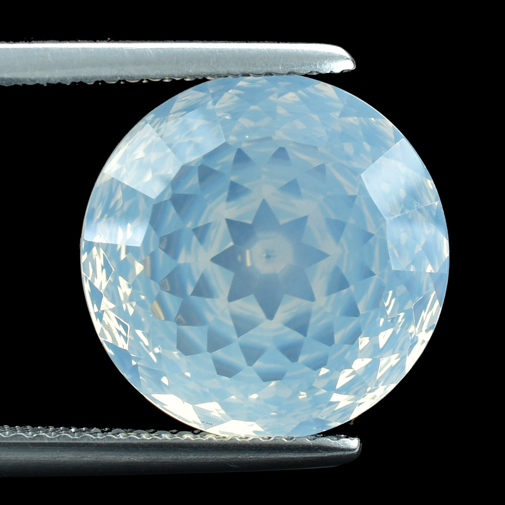 BLUE MOON QUARTZ NIRVANA CUT ROUND (DES#81)  14MM 8.47 Cts.