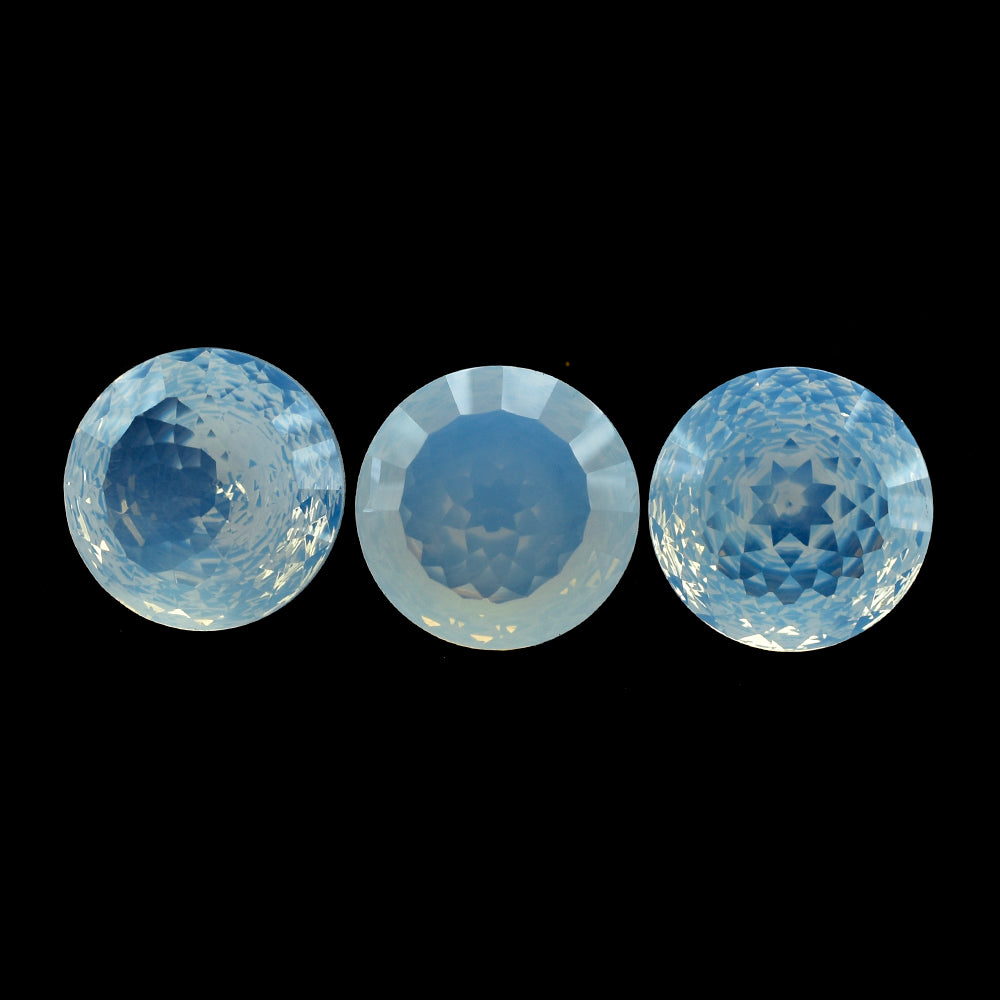 BLUE MOON QUARTZ NIRVANA CUT ROUND (DES#81)  14MM 8.47 Cts.