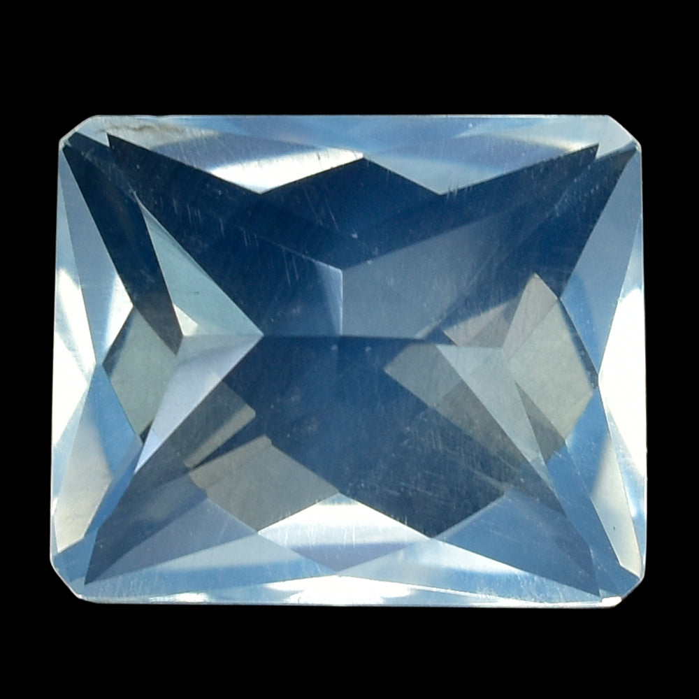 BLUE MOON QUARTZ SPECIAL CHECKER OCTAGON 12X10MM 5.70 Cts.
