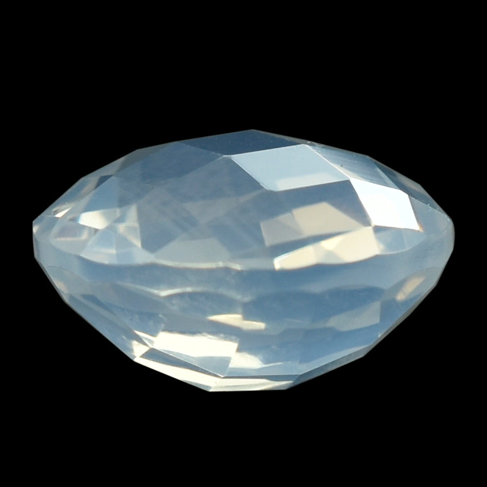 BLUE MOON QUARTZ CHESS CUT BRIOLETTE ROUND (1ST) 12MM 6.56 Cts.