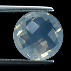 BLUE MOON QUARTZ CHESS CUT BRIOLETTE ROUND (1ST) 12MM 6.56 Cts.