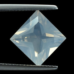 BLUE MOON QUARTZ FANCY CUT TABLE WITH PRINCESS CUT BACK SQUARE (1ST) 10MM  4.39 Cts.