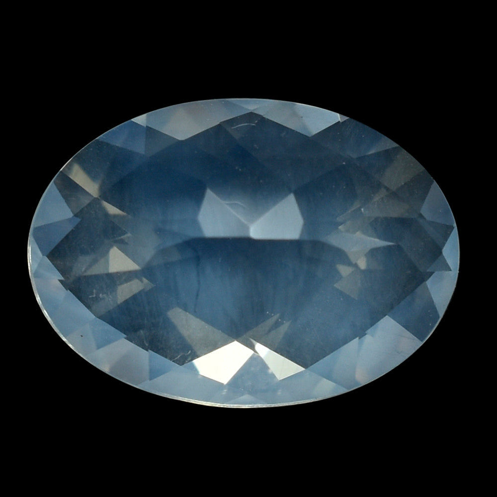 BLUE MOON QUARTZ CHECKER CUT OVAL (1ST) 14X10MM 4.78 Cts.