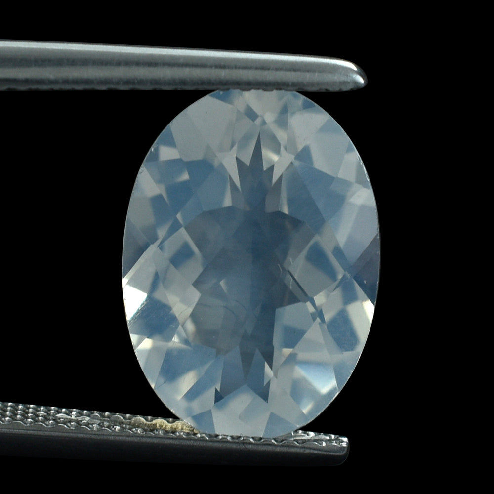 BLUE MOON QUARTZ CHECKER CUT OVAL (1ST) 14X10MM 4.78 Cts.