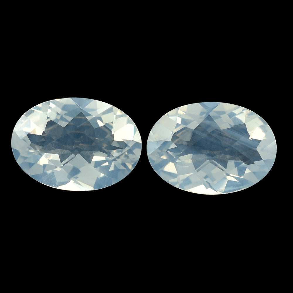 BLUE MOON QUARTZ CHECKER CUT OVAL (1ST) 14X10MM 4.78 Cts.