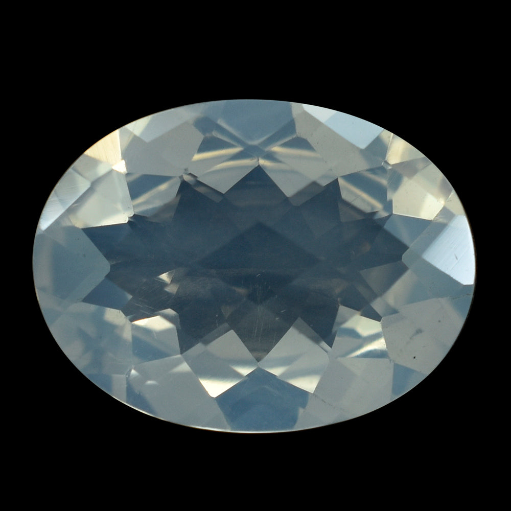 BLUE MOON QUARTZ CHECKER CUT OVAL (1ST) 20X15MM  13.77 Cts.