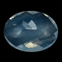 BLUE MOON QUARTZ CHECKER CUT OVAL (1ST) 20X15MM  13.77 Cts.