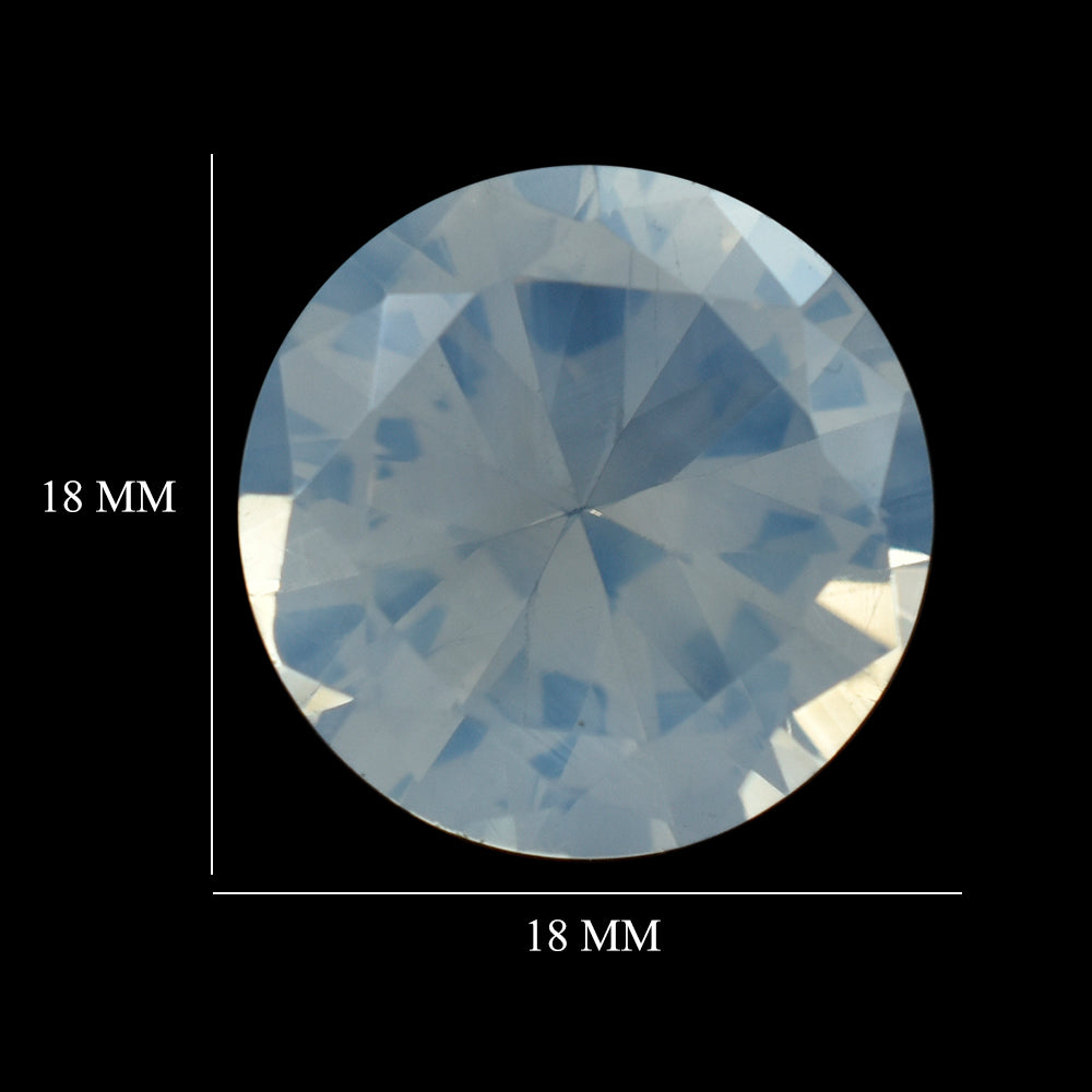 BLUE MOON QUARTZ DIAMOND CUT ROUND (1ST) 18MM 17.78 Cts.