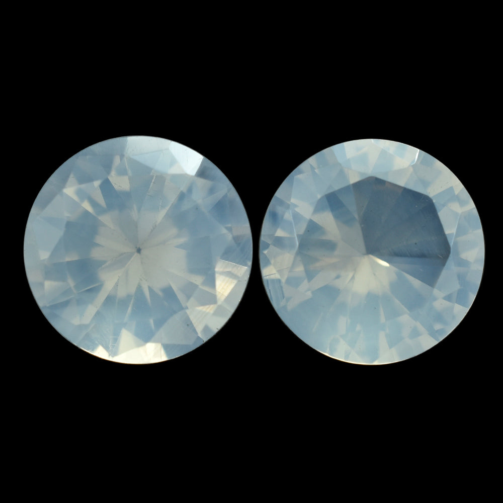BLUE MOON QUARTZ DIAMOND CUT ROUND (1ST) 14MM 8.59 Cts.