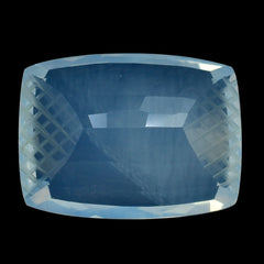 BLUE MOON QUARTZ CUSHION STEP CUT WITH CARVED SIDES (DES#78) 16X12MM 9.98 Cts.