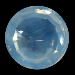 BLUE MOON QUARTZ BUFFTOP CONCAVE STEP CUT BACK ROUND (DES#47) 15MM 11.95 Cts.