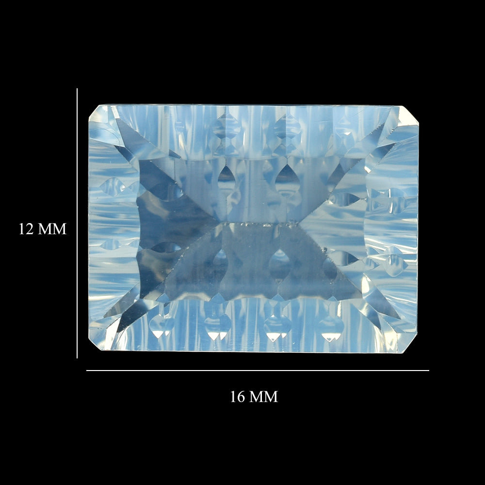 BLUE MOON QUARTZ CONCAVE SPLENDOR CUT OCTAGON (DES#41) 16X12MM 9.84 Cts.