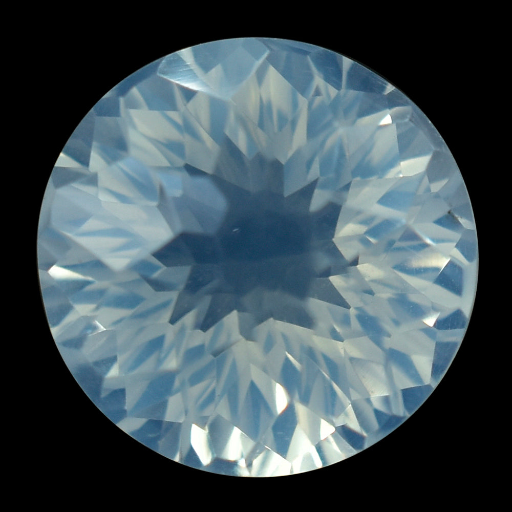 BLUE MOON QUARTZ GALAXY CUT DOME ROUND (DES#86) 12MM 6.65 Cts.