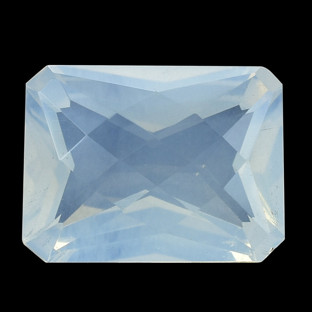 BLUE MOON QUARTZ SPECIAL CHECKER OCTAGON (DES#57) 16X12MM 9.77 Cts.