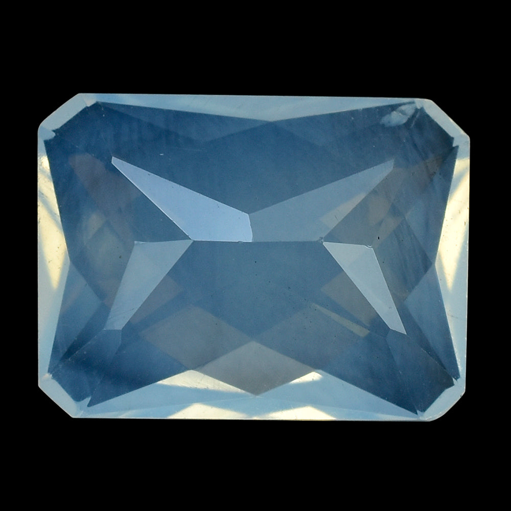 BLUE MOON QUARTZ SPECIAL CHECKER OCTAGON (DES#57) 16X12MM 9.77 Cts.