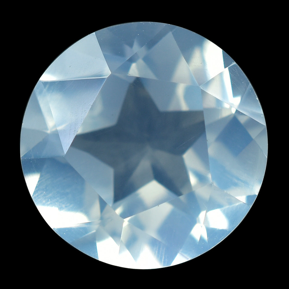 BLUE MOON QUARTZ PENTAGON ROUND WITH STAR CUT BACK 15MM 11.31 Cts.