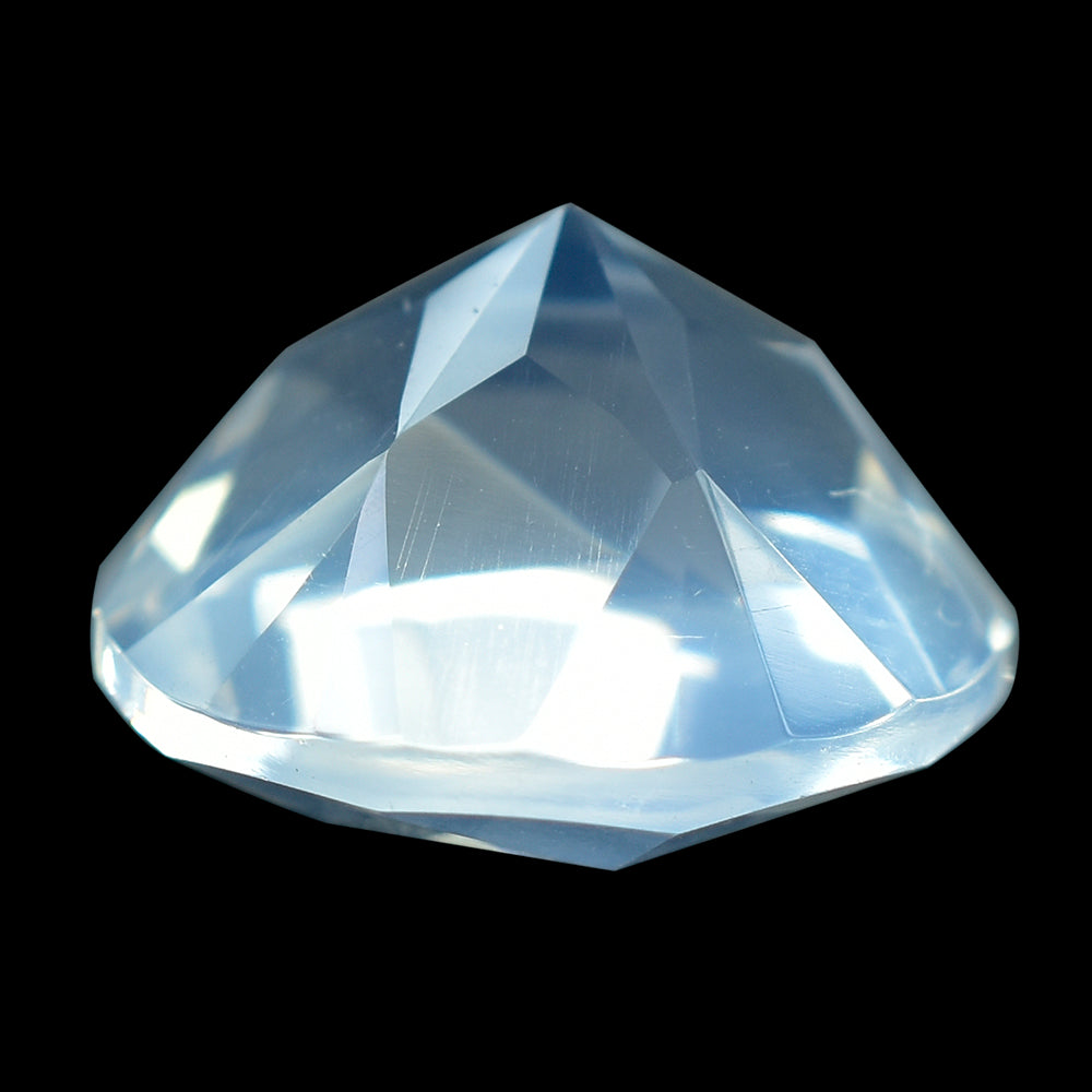 BLUE MOON QUARTZ PENTAGON ROUND WITH STAR CUT BACK 15MM 11.31 Cts.
