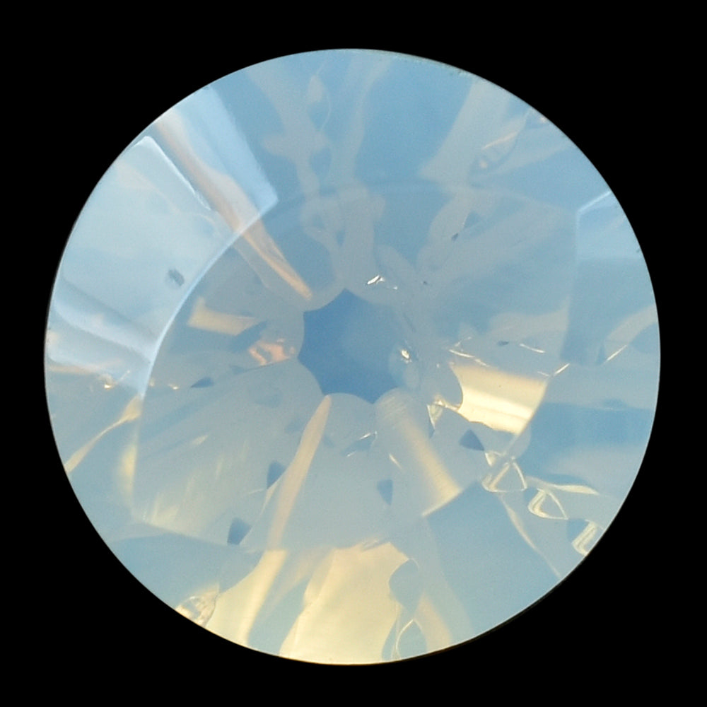 BLUE MOON QUARTZ EYE CUT ROUND (DES#89) 13MM 7.76 Cts.