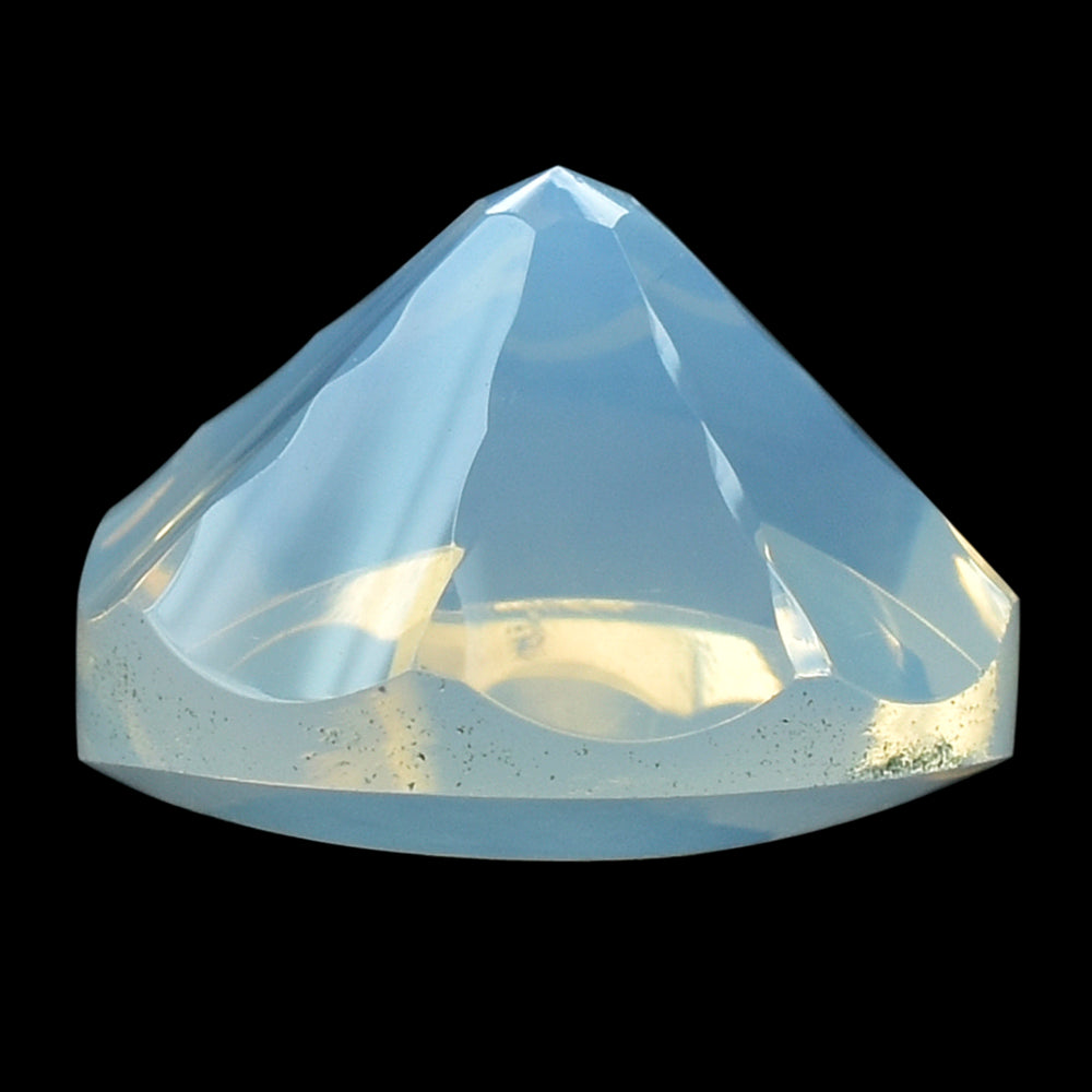BLUE MOON QUARTZ EYE CUT ROUND (DES#89) 13MM 7.76 Cts.