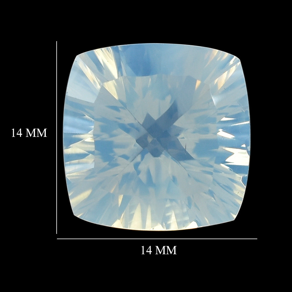BLUE MOON QUARTZ CONCAVE CUT CUSHION (DES#72) 14MM 10.01 Cts.