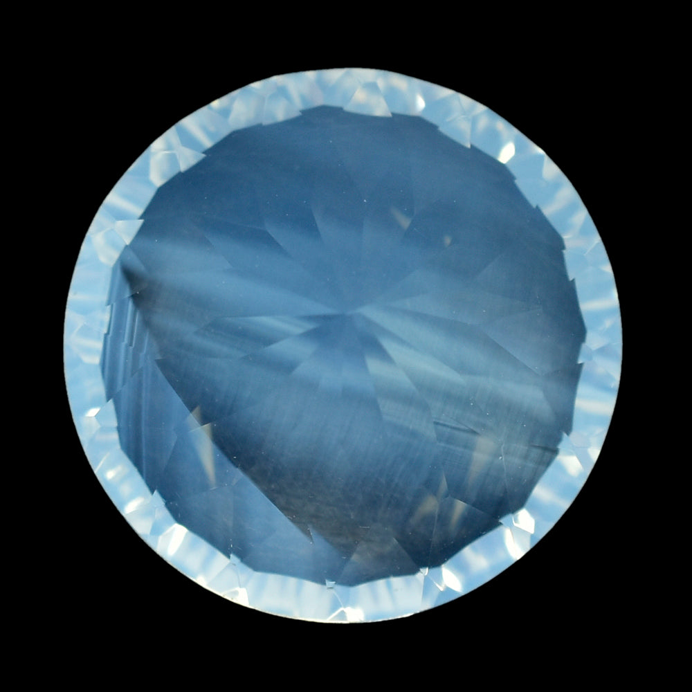 BLUE MOON QUARTZ CONCAVE CUT ROUND (DES#46) 15MM 12.37 Cts.