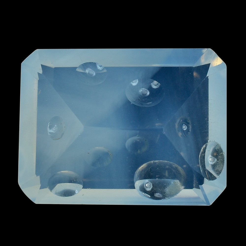 BLUE MOON QUARTZ SUPPER BUBBLE OCTAGON (DES#116) 16X12MM 9.20 Cts.