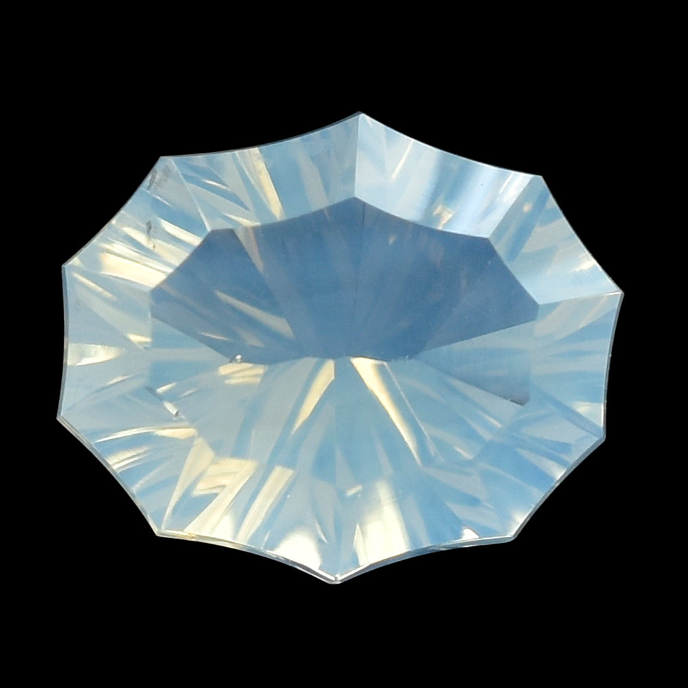 BLUE MOON QUARTZ CONCAVE NINETY CUT OVAL (DES#51) 11X9MM 3.20 Cts.