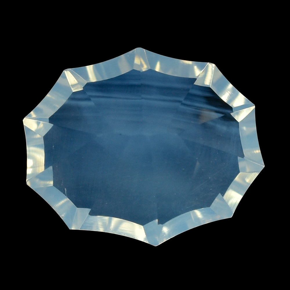BLUE MOON QUARTZ CONCAVE NINETY CUT OVAL (DES#51) 11X9MM 3.20 Cts.