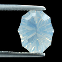 BLUE MOON QUARTZ CONCAVE NINETY CUT OVAL (DES#51) 11X9MM 3.20 Cts.