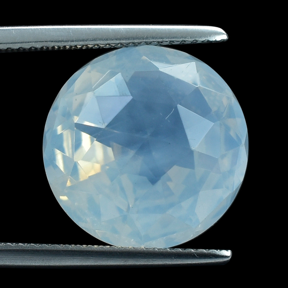 BLUE MOON QUARTZ HIGH DOME ROSE CUT ROUND (DES#17) 15MM 12.73 Cts.