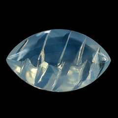 BLUE MOON QUARTZ BUFFTOP KNIFE CONCAVE MARQUISE (DES#110) 20X12MM 9.82 Cts.