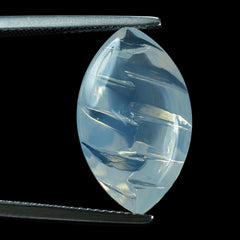 BLUE MOON QUARTZ BUFFTOP KNIFE CONCAVE MARQUISE (DES#110) 20X12MM 9.82 Cts.