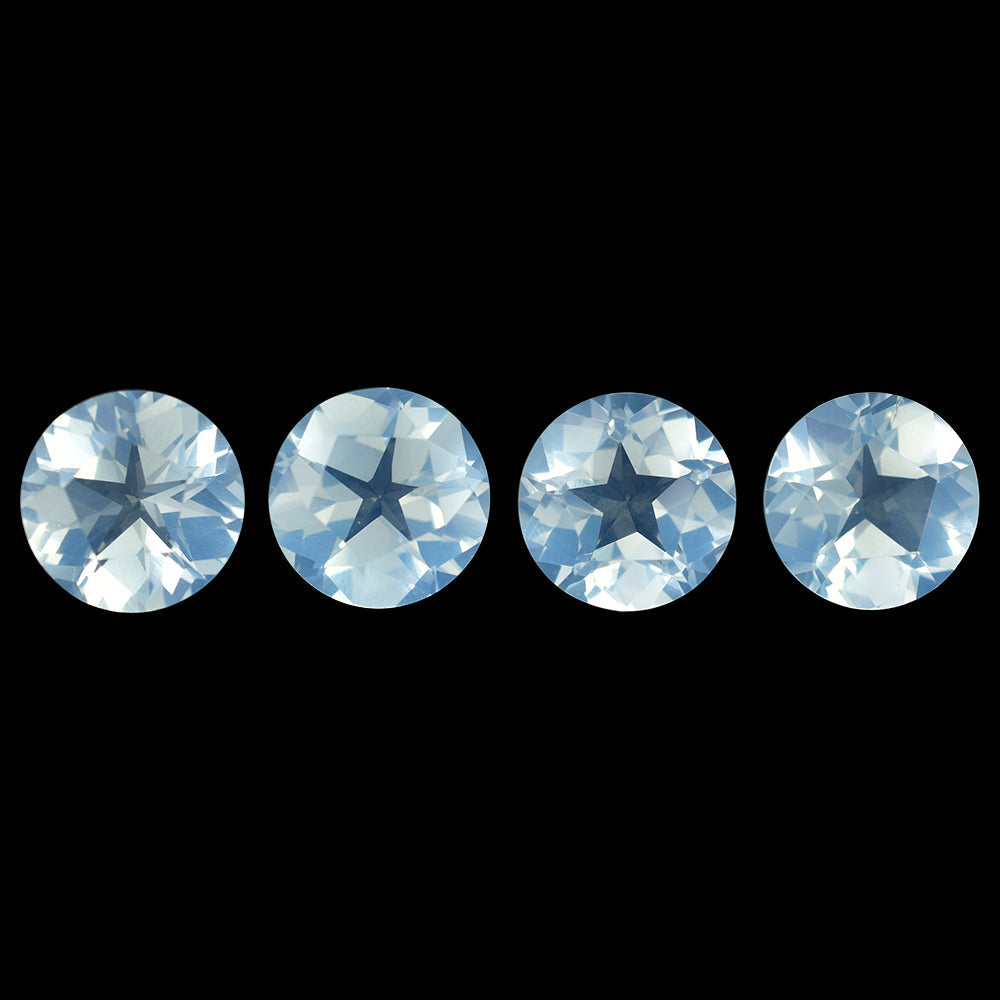BLUE MOON QUARTZ PENTAGON ROUND WITH STAR CUT BACK (DES#44) 15MM 11.09 Cts.