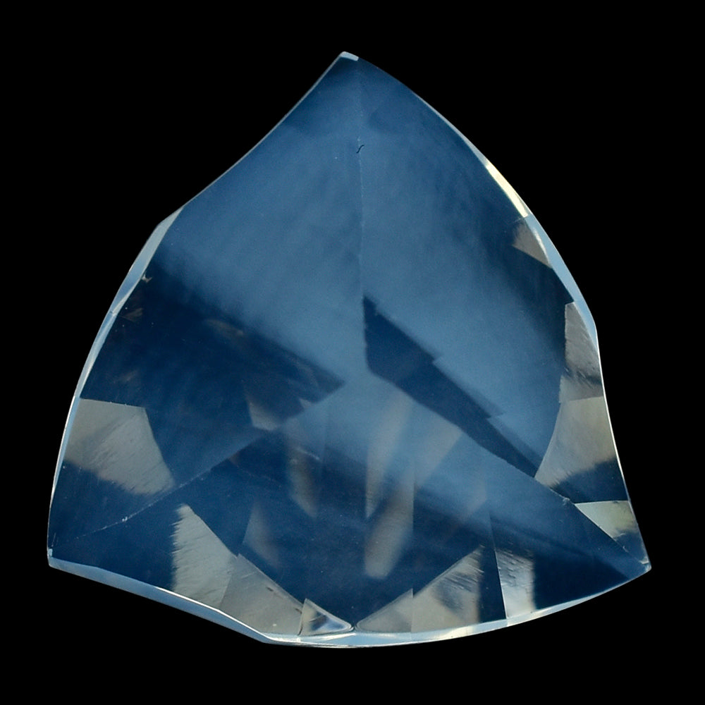BLUE MOON QUARTZ LEAF CONCAVE TRILLION (DES#125) 14MM 7.13 Cts.