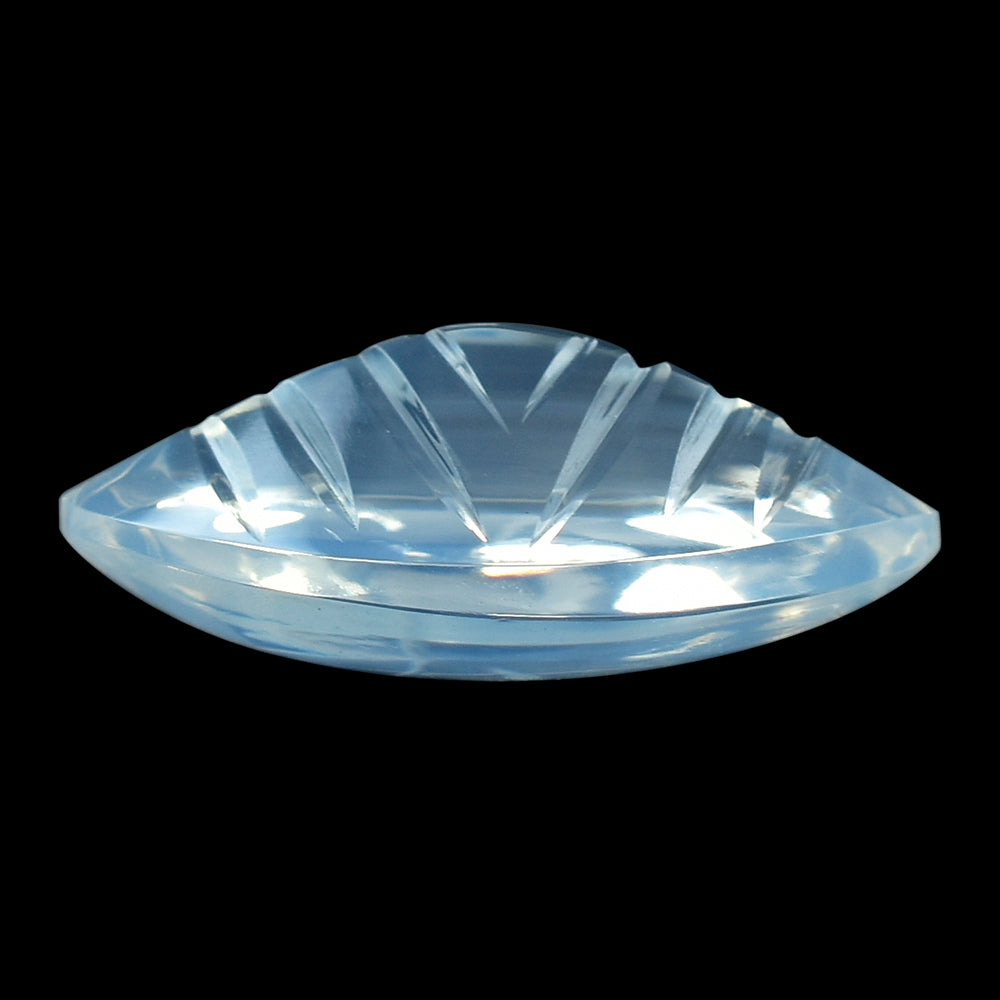 BLUE MOON QUARTZ BUFFTOP CONCAVE BACK MARQUISE (DES#100) 20X12MM  9.93 Cts.