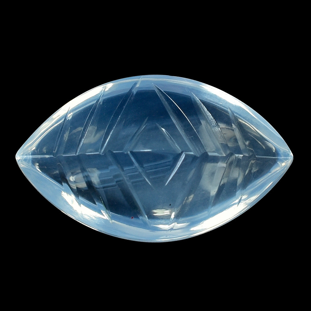 BLUE MOON QUARTZ BUFFTOP CONCAVE BACK MARQUISE (DES#100) 20X12MM  9.93 Cts.