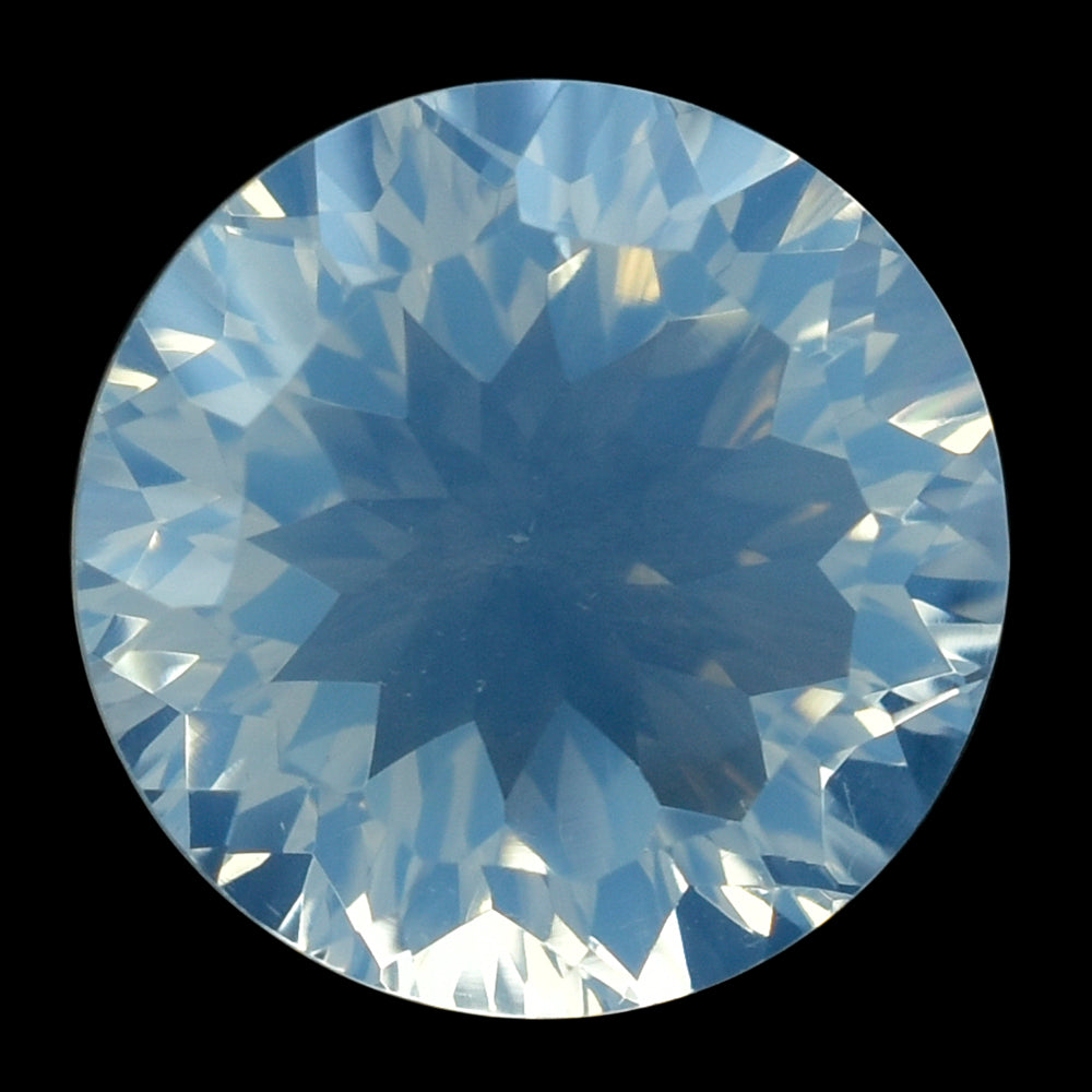 BLUE MOON QUARTZ CONCAVE CUT ROUND (DES#45) 12MM 6.05 Cts.