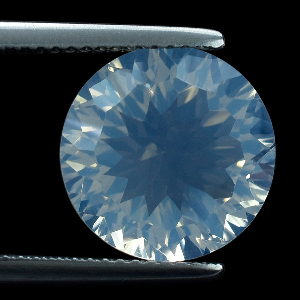 BLUE MOON QUARTZ CONCAVE CUT ROUND (DES#45) 12MM 6.05 Cts.
