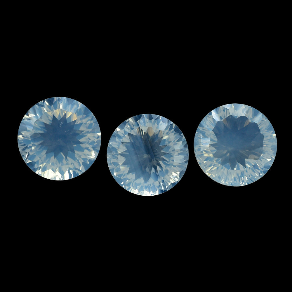 BLUE MOON QUARTZ CONCAVE CUT ROUND (DES#45) 12MM 6.05 Cts.