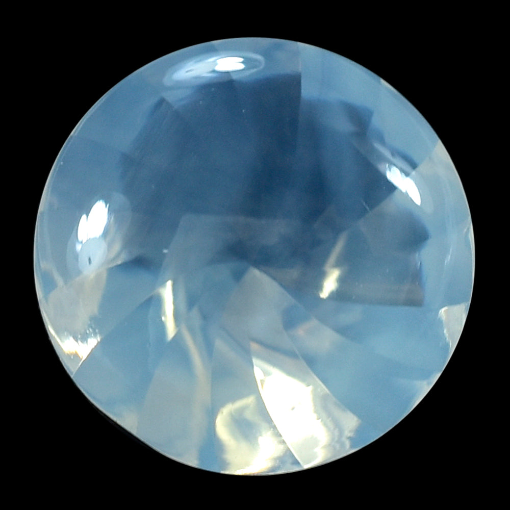 BLUE MOON QUARTZ BUFFTOP ROUND WITH TWISTED CONCAVE (DES#31) 15MM 9.82 Cts.