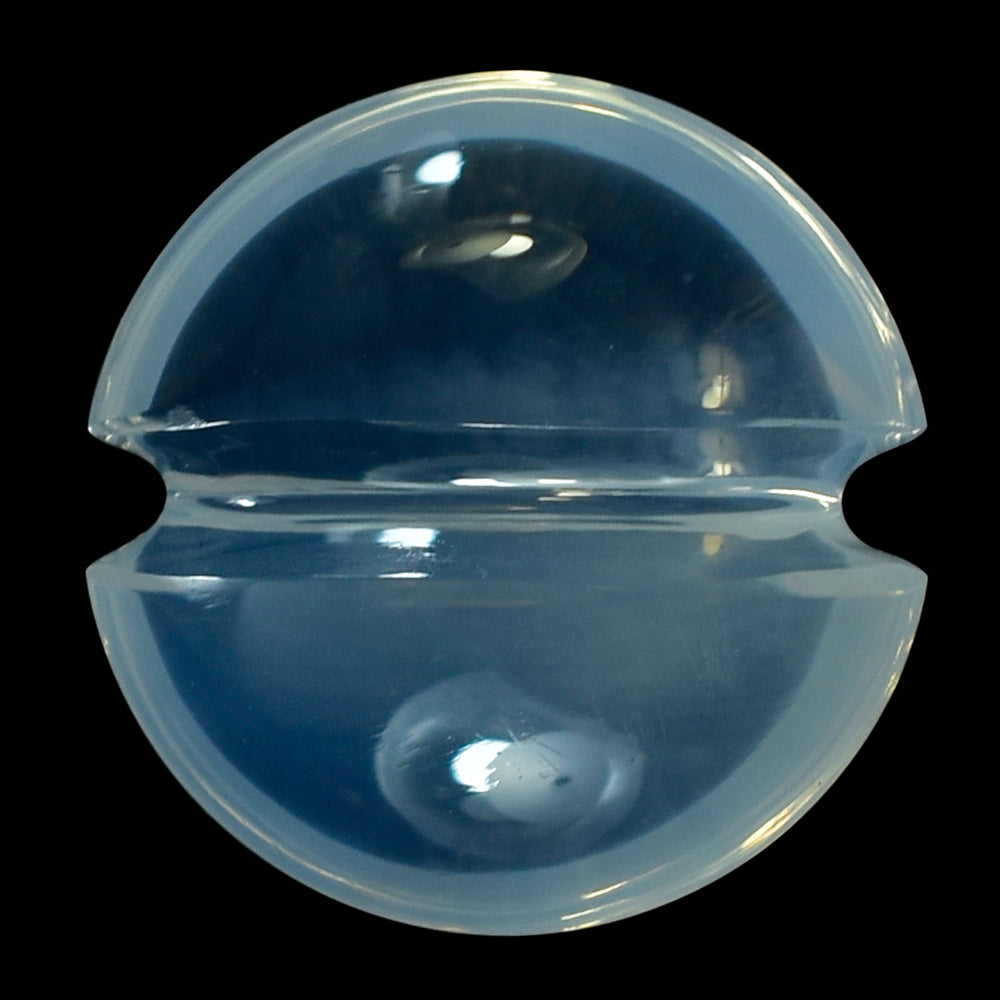BLUE MOON QUARTZ LENTIL ROUND WITH CARVED BELT (DES#25) 14MM 7.59 Cts.