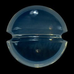 BLUE MOON QUARTZ LENTIL ROUND WITH CARVED BELT (DES#25) 14MM 7.59 Cts.