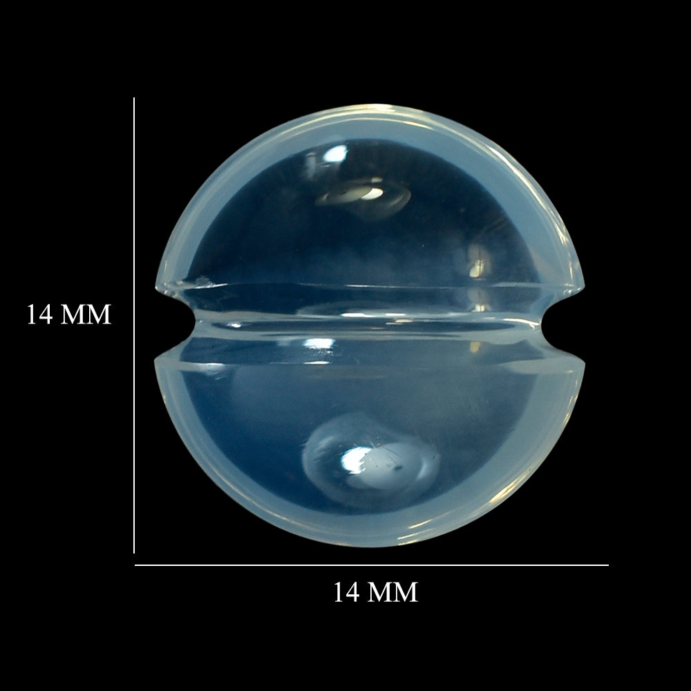 BLUE MOON QUARTZ LENTIL ROUND WITH CARVED BELT (DES#25) 14MM 7.59 Cts.