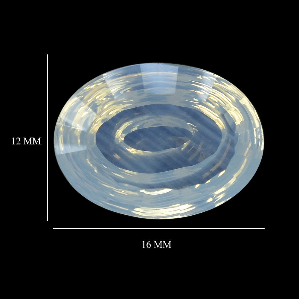 BLUE MOON QUARTZ SWIRL CUT OVAL (DES#84) 16X12MM  8.52 Cts.