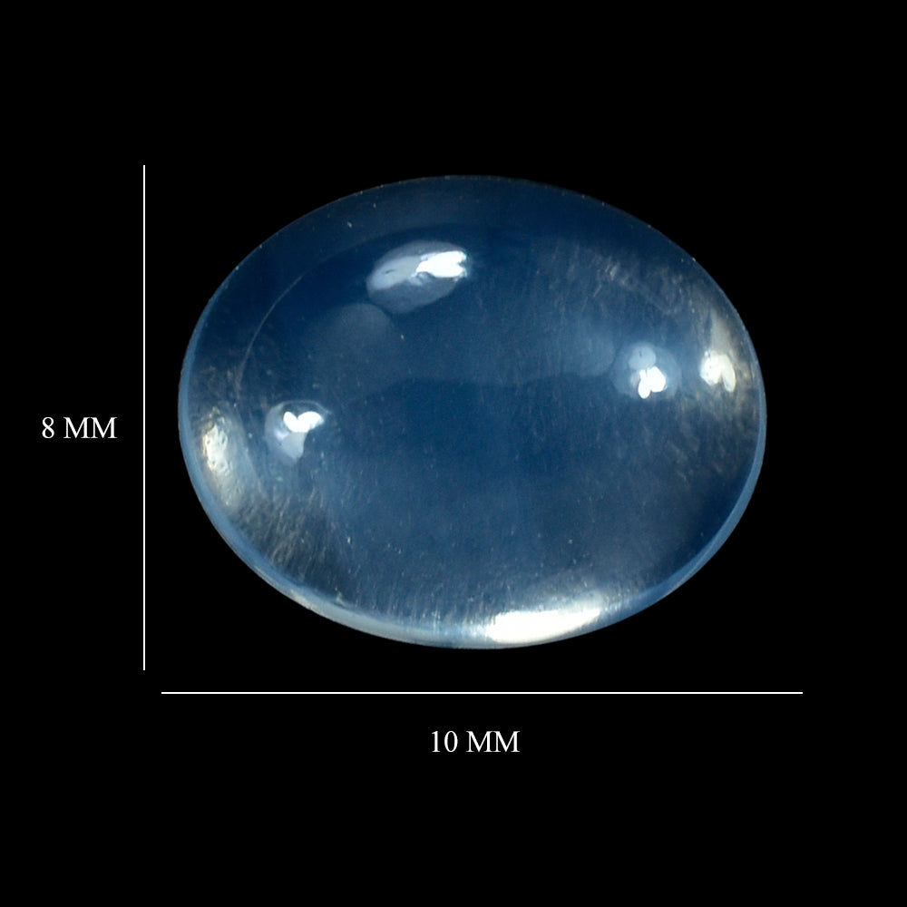 BLUE MOON QUARTZ OVAL CAB 10X8MM 2.46 Cts.