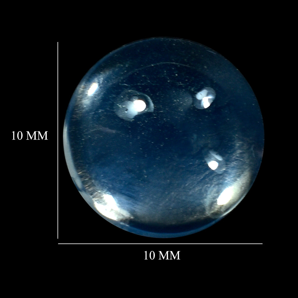 BLUE MOON QUARTZ ROUND CAB 10MM 3.73 Cts.