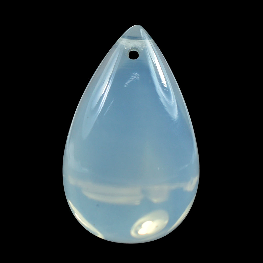 BLUE MOON QUARTZ PLAIN DROPS (FULL DRILL 0.80MM) (AA/CLEAN)  19X12MM 17.05 Cts.