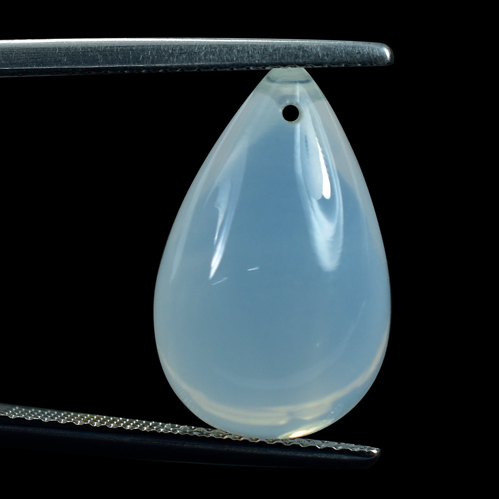 BLUE MOON QUARTZ PLAIN DROPS (FULL DRILL 0.80MM) (AA/CLEAN)  19X12MM 17.05 Cts.