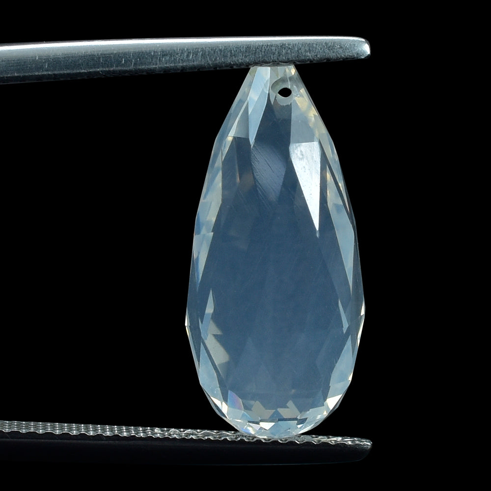 BLUE MOON QUARTZ ROSE CUT DROPS (AA/CLEAN) (FULL DRILL 0.60MM) 19X9MM 3.17 Cts.