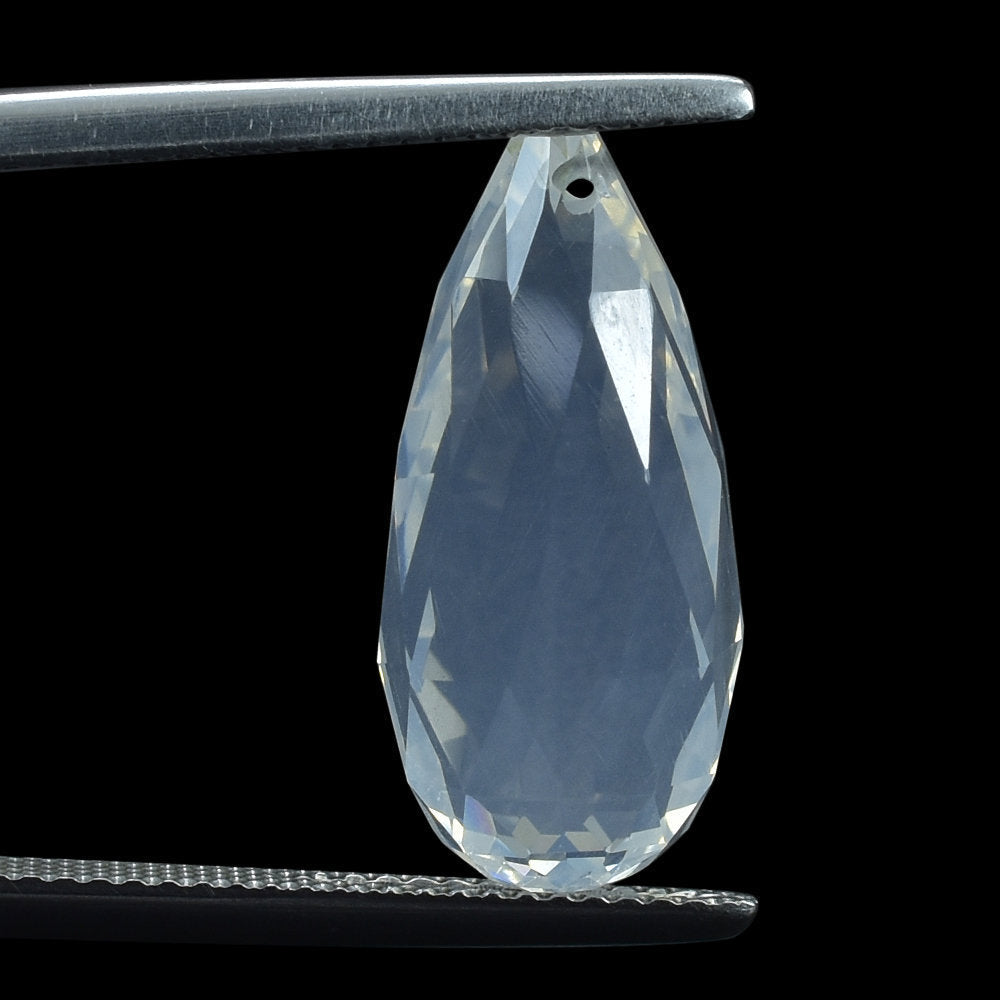 BLUE MOON QUARTZ ROSE CUT DROPS (AA/CLEAN) (FULL DRILL 0.60MM) 19X9MM 3.17 Cts.